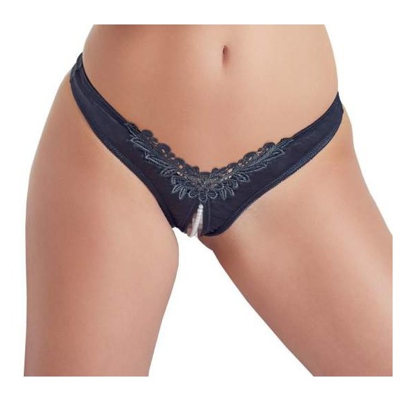 SLIP APERTO SEXY CON PERLE PER DONNA 