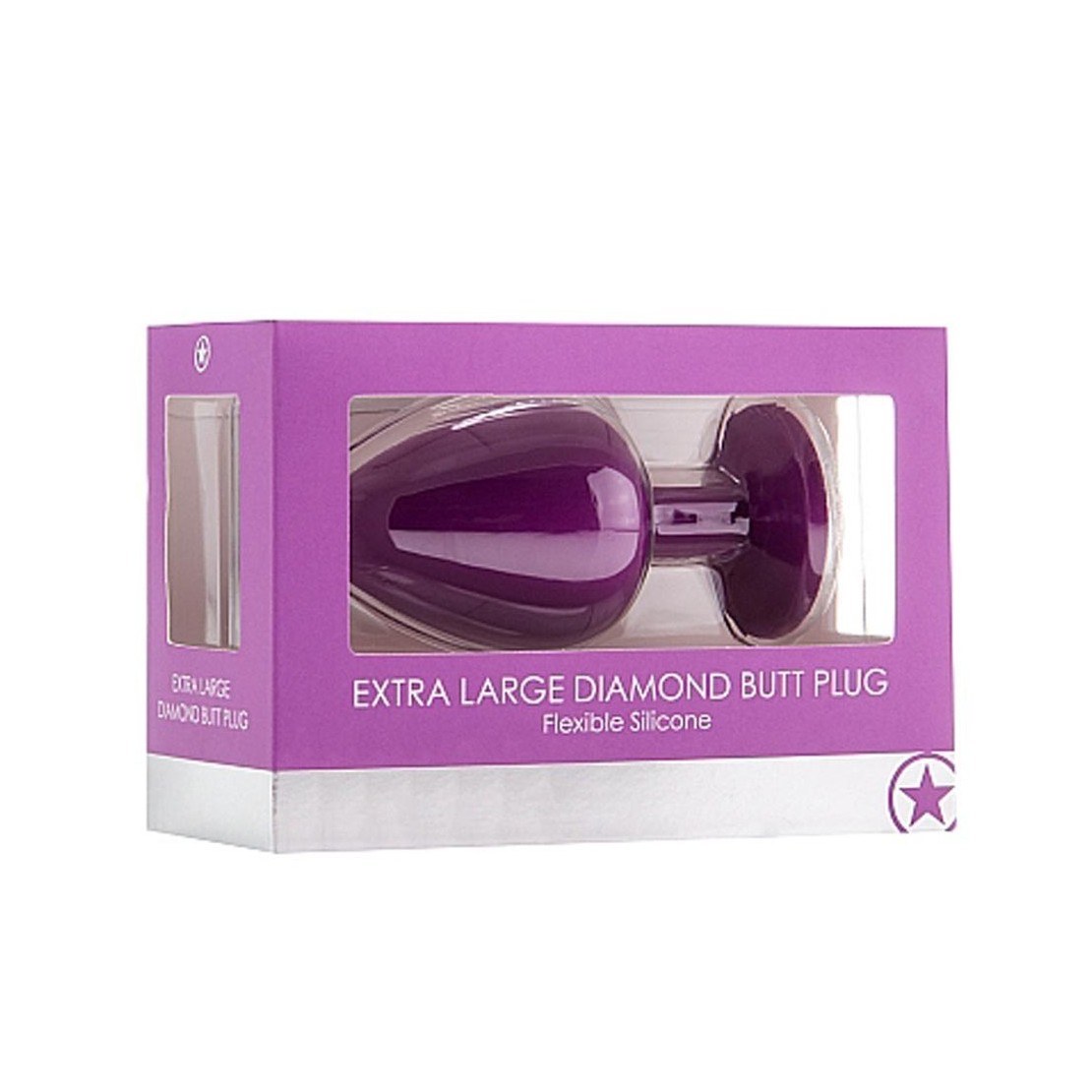 SEXY TOY ANALE TAPPO IN SILICONE X-LARGE CON DIAMANTE TRASPARENTE