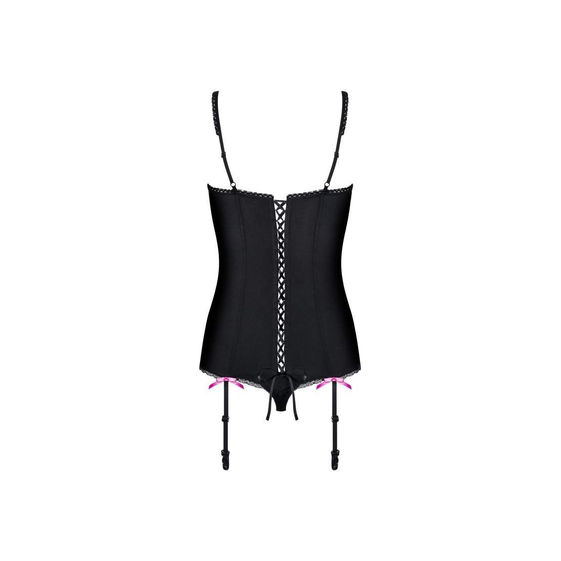 GUEPIERE SEXY CON RICAMI ROSA FLOWERIA CORSET