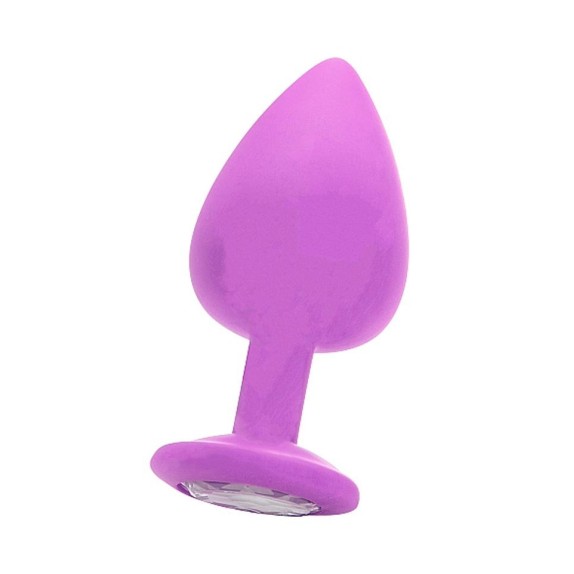 SEXY TOY ANALE TAPPO IN SILICONE X-LARGE CON DIAMANTE TRASPARENTE