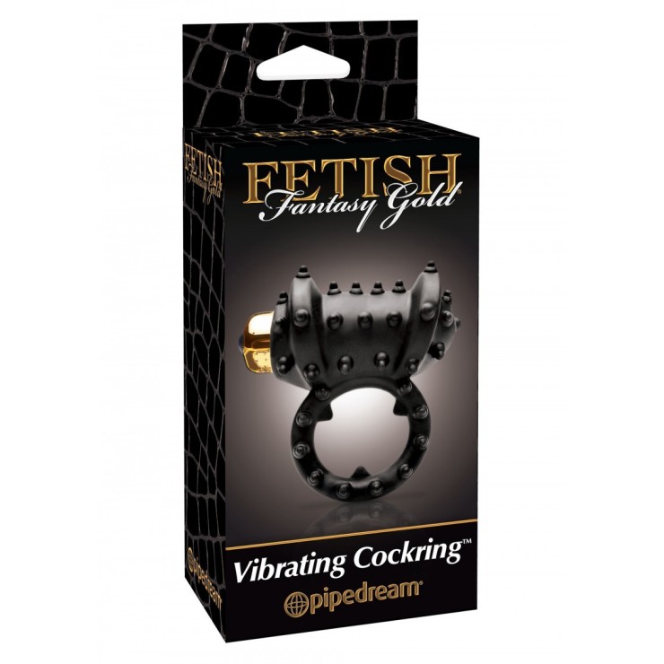 ANELLO VIBRANTE PER UOMO COCKRING NERO CON RILIEVI 2