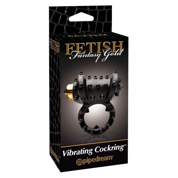 ANELLO VIBRANTE PER UOMO COCKRING NERO CON RILIEVI
