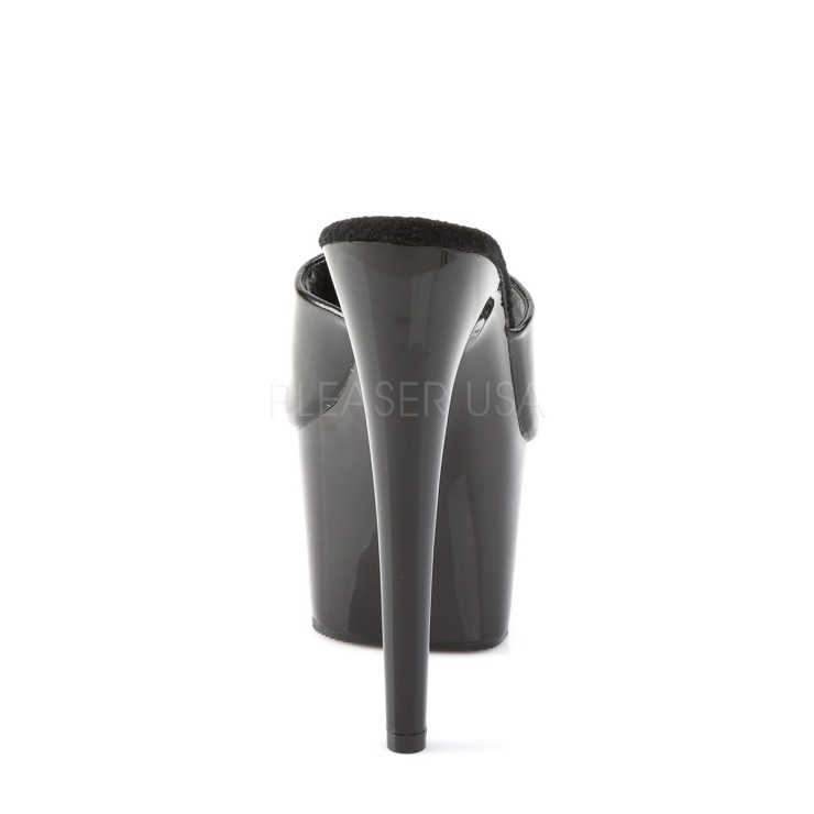 SANDALO NERO LUCIDO TACCO 17-18 CM 2