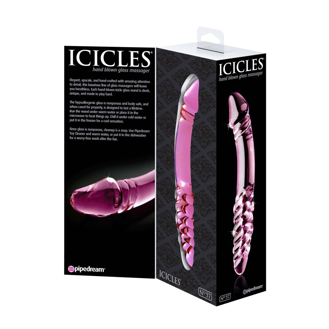 DILDO VAGINALE E ANALE SEX TOY IN VETRO ICICLES