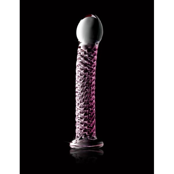  DILDO IN VETRO CON RILIEVI SEX TOY ICICLES No. 53