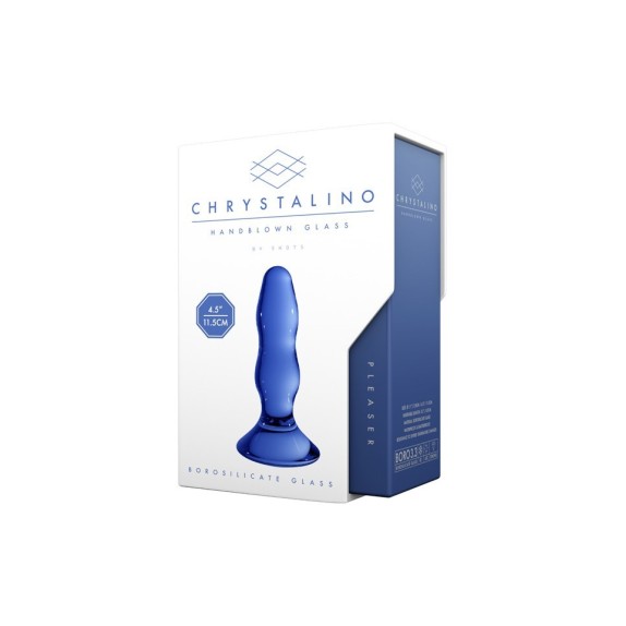 TAPPO ANALE IN VETRO CON BASE SEX TOY CM. 11,5