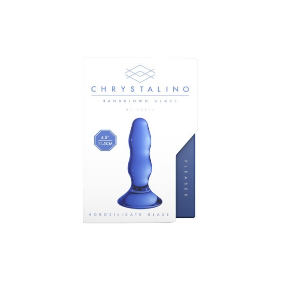 TAPPO ANALE IN VETRO CON BASE SEX TOY CM. 11,5