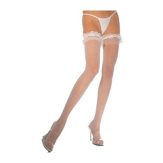 CALZE VELATE CON PIZZO CON ELASTICO