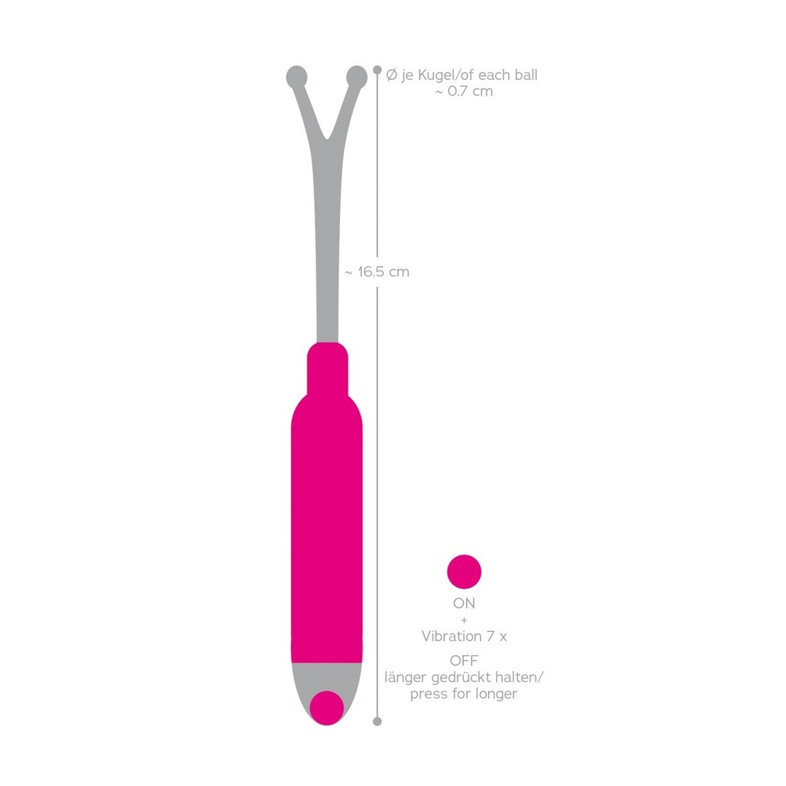 STIMOLATORE CLITORIDEO SEX TOY CON DOPPIA PUNTA
