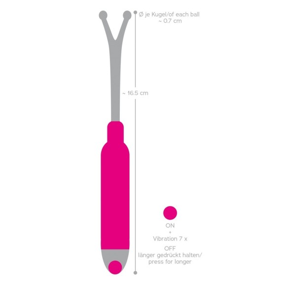 STIMOLATORE CLITORIDEO SEX TOY CON DOPPIA PUNTA