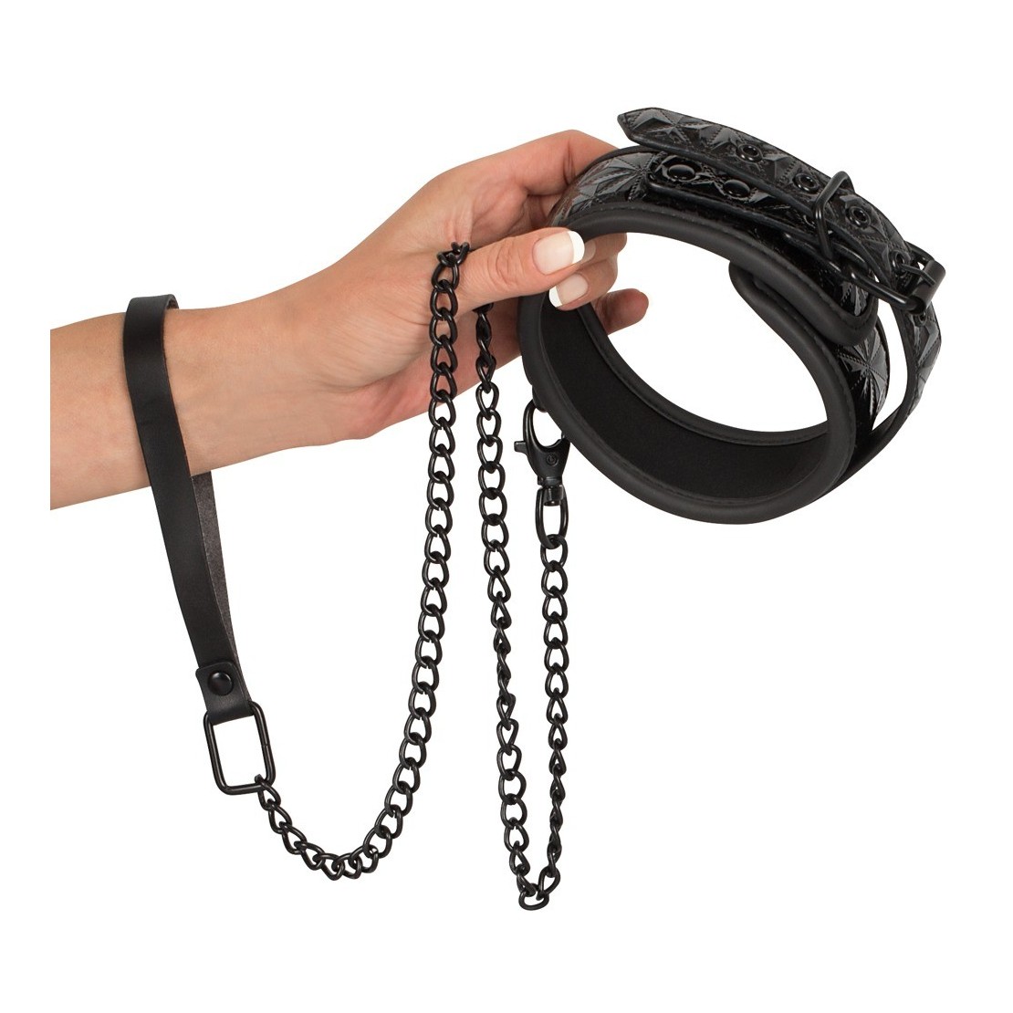 COLLARE IN SIMILPELLE SEX TOY CON GUINZAGLIO