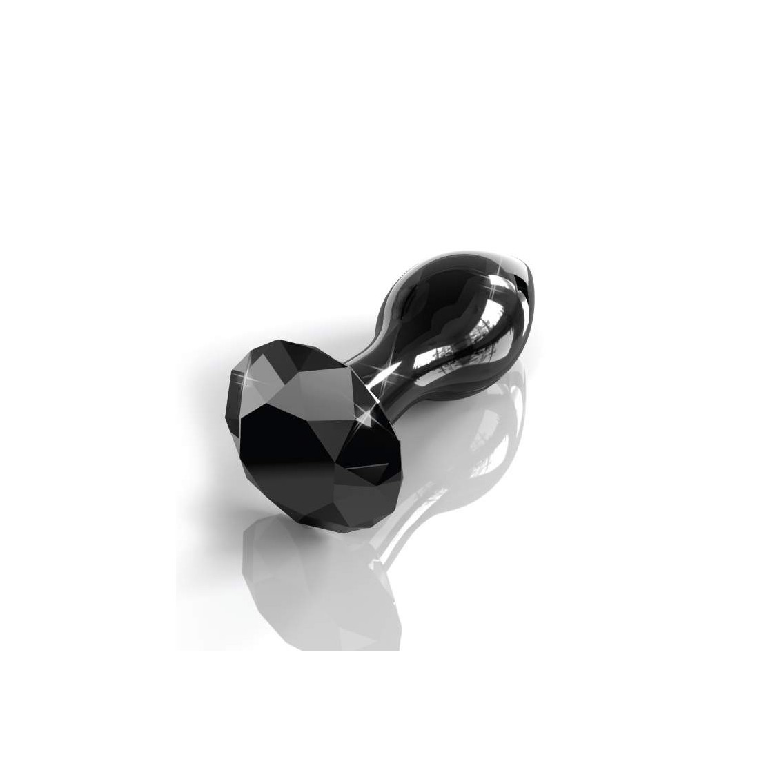 PLUG ANALE IN VETRO NERO CON TAGLIO A DIAMANTE No. 78