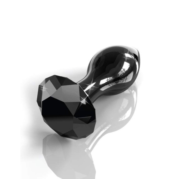 PLUG ANALE IN VETRO NERO CON TAGLIO A DIAMANTE No. 78