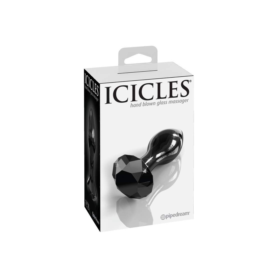 PLUG ANALE IN VETRO NERO CON TAGLIO A DIAMANTE No. 78