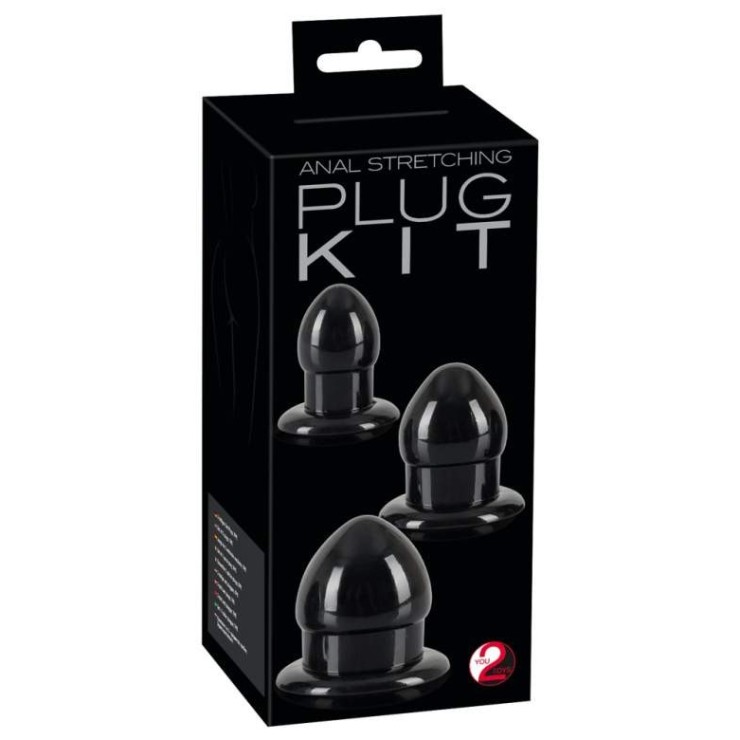 KIT TRE TAPPI ANALI SEX TOY IN GOMMA VARIE DIMENSIONI