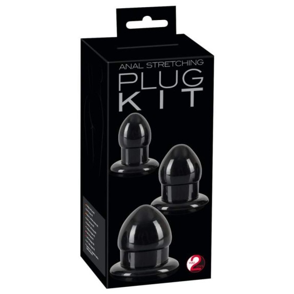 KIT TRE TAPPI ANALI SEX TOY IN GOMMA VARIE DIMENSIONI