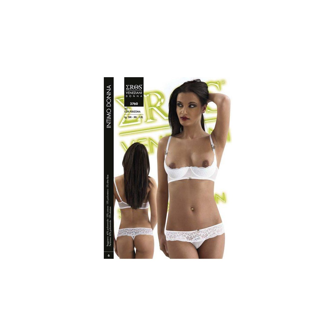 COMPLETO INTIMO PIZZO BIANCO