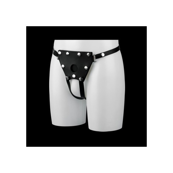 SLIP HARNESS IN PELLE PER STRAP-ON A ELETTROSTIMOLAZIONI