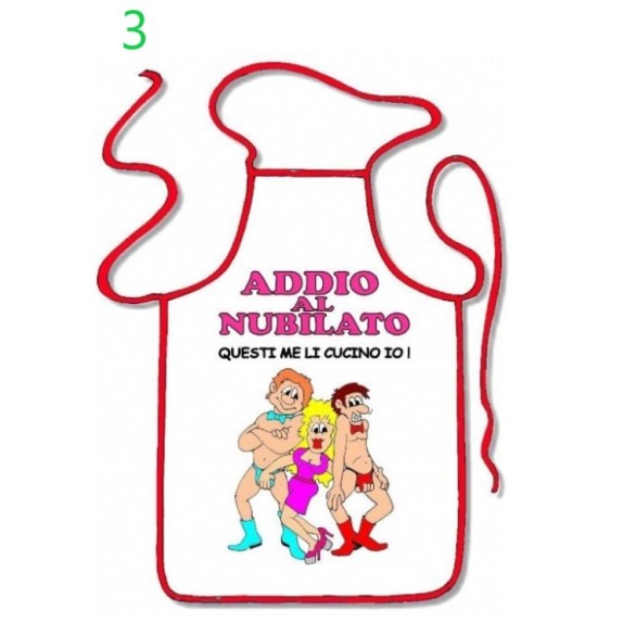 GREMBIULE SCHERZOSO SEXY ADDIO AL NUBILATO
