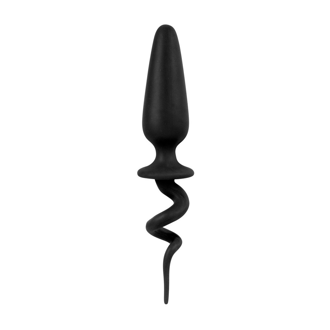 PLUG ANALE CON CODA ARRICCIATA SEX TOY IN SILICONE