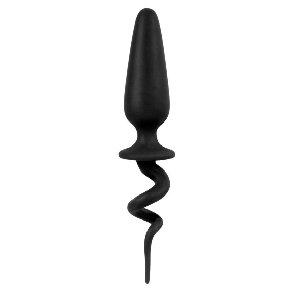 PLUG ANALE CON CODA ARRICCIATA SEX TOY IN SILICONE