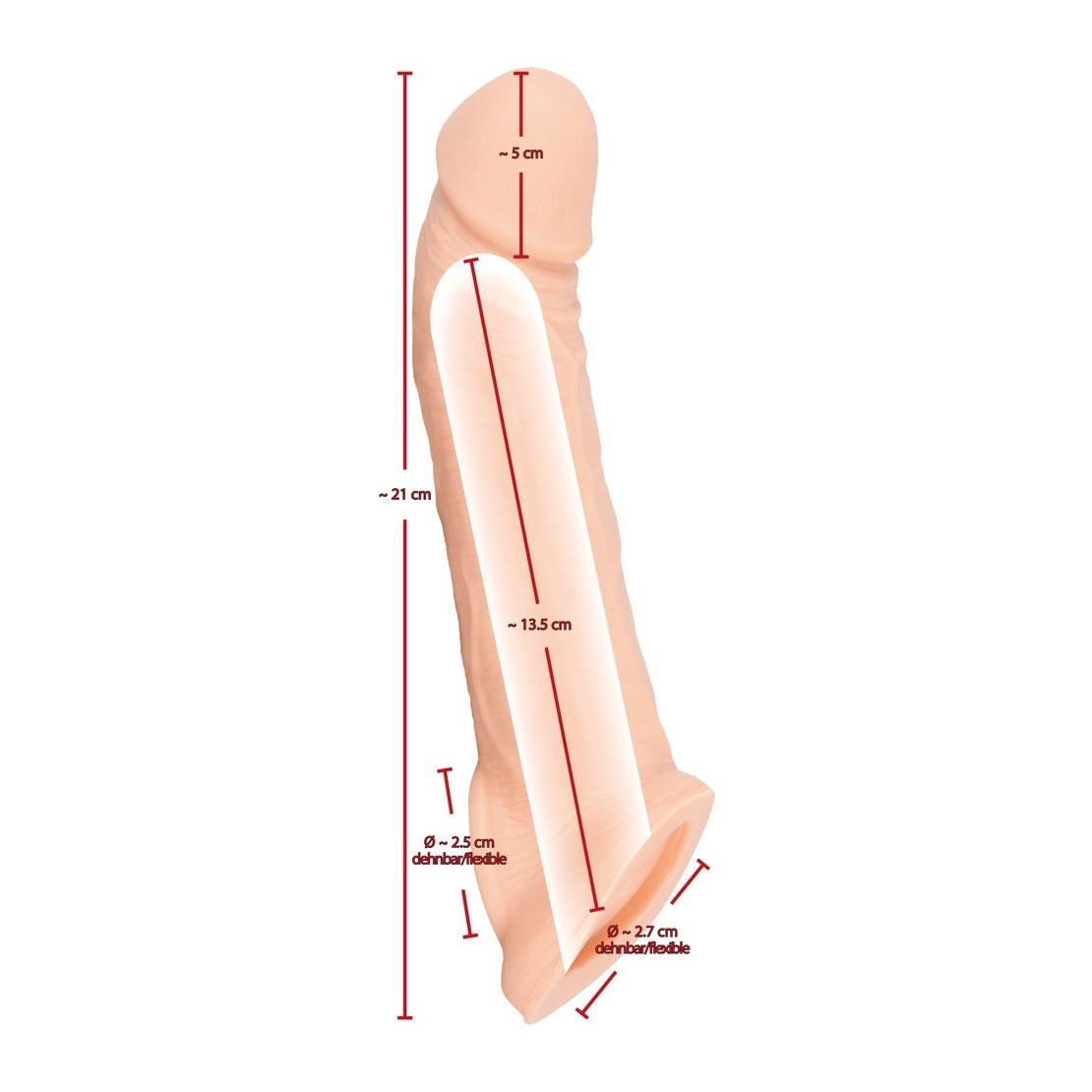GUAINA PER PENE CON PROLUNGA SEX TOY REALISTICO