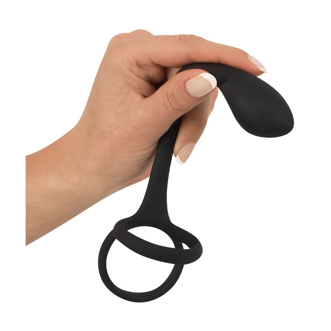 ANELLO DOPPIO PER PENE CON PLUG ANAL