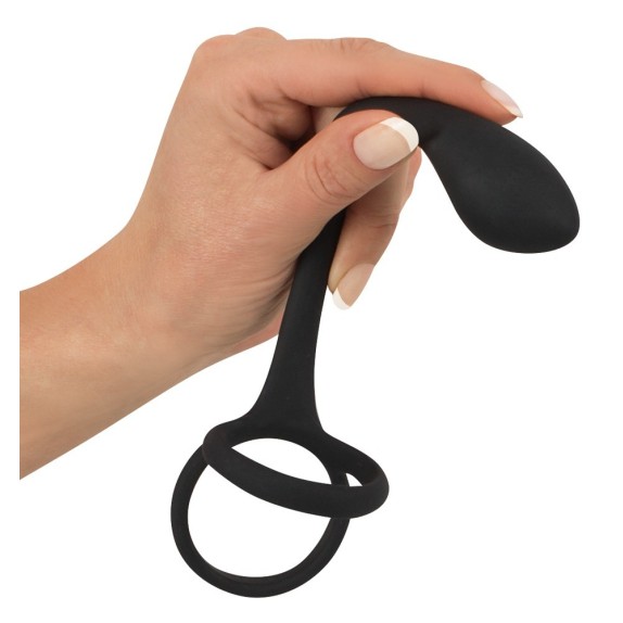 ANELLO DOPPIO PER PENE CON PLUG ANAL