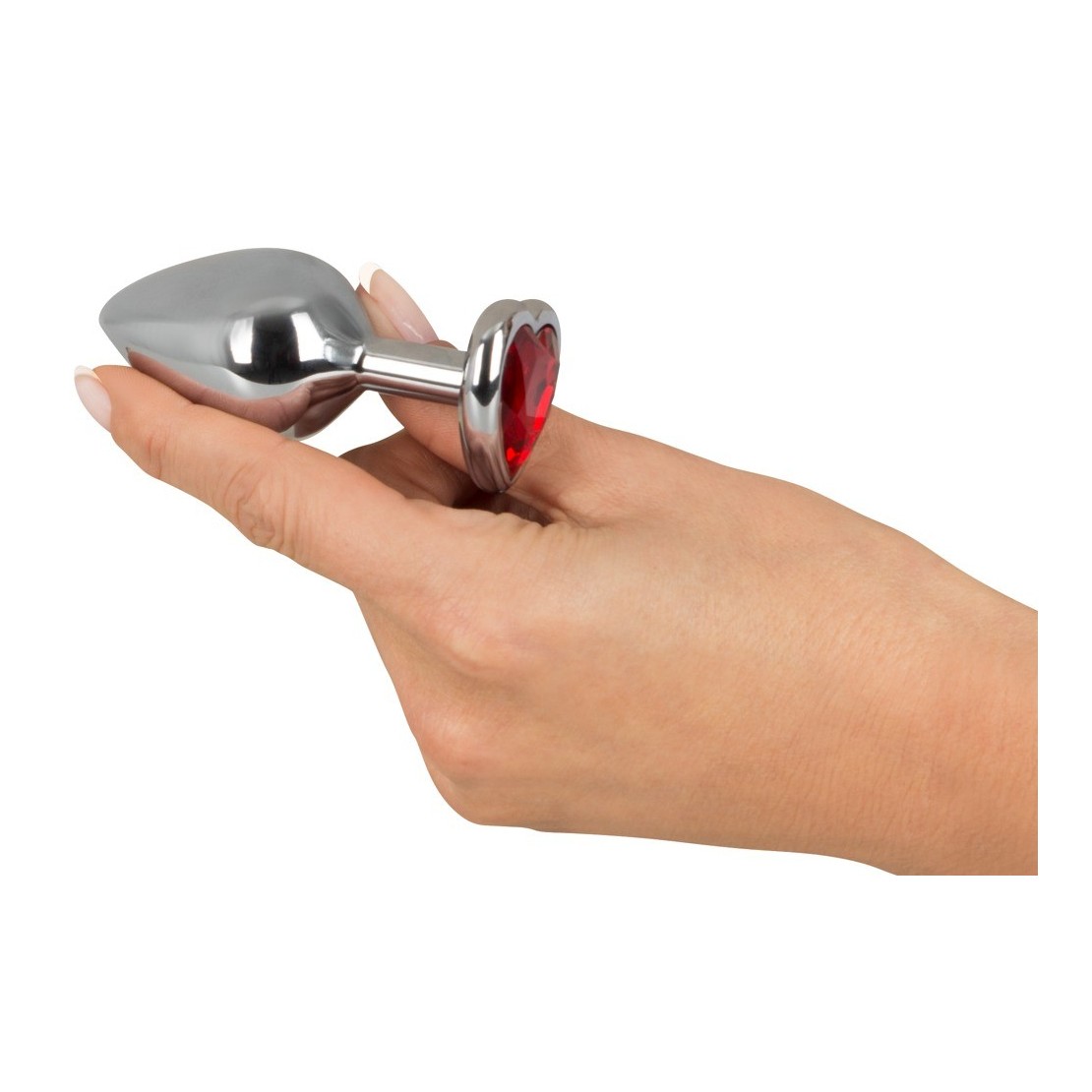 TAPPI ANALI CON GIOIELLO A CUORE SEX TOY IN ALLUMINIO