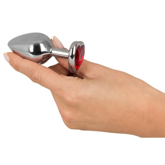 TAPPI ANALI CON GIOIELLO A CUORE SEX TOY IN ALLUMINIO
