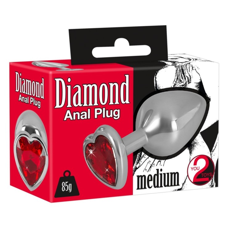 TAPPI ANALI CON GIOIELLO A CUORE SEX TOY IN ALLUMINIO 2