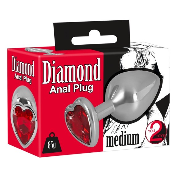 TAPPI ANALI CON GIOIELLO A CUORE SEX TOY IN ALLUMINIO
