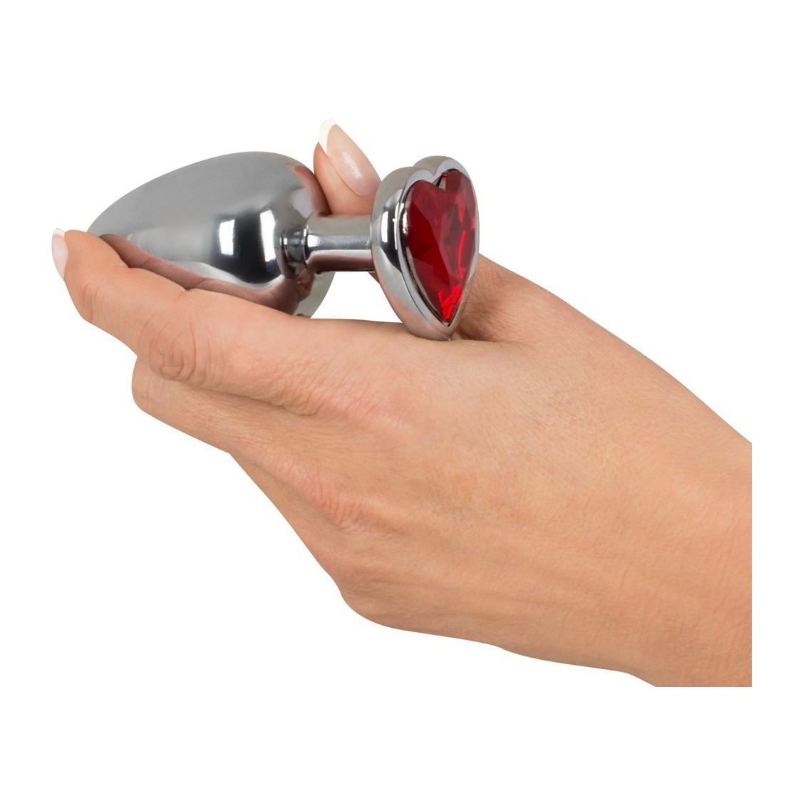 TAPPI ANALI CON GIOIELLO A CUORE SEX TOY IN ALLUMINIO