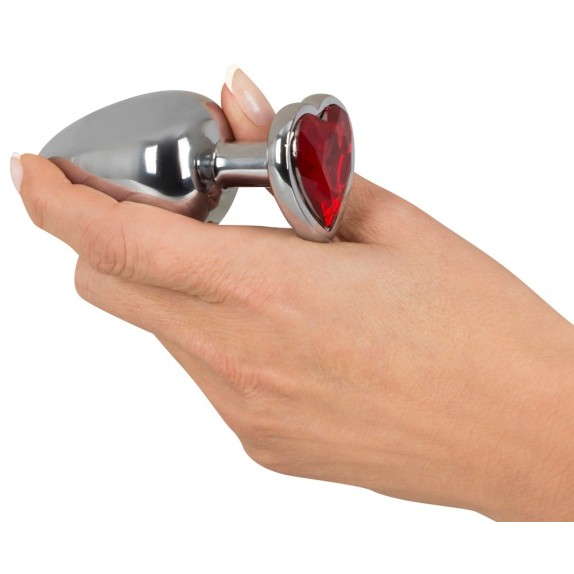TAPPI ANALI CON GIOIELLO A CUORE SEX TOY IN ALLUMINIO