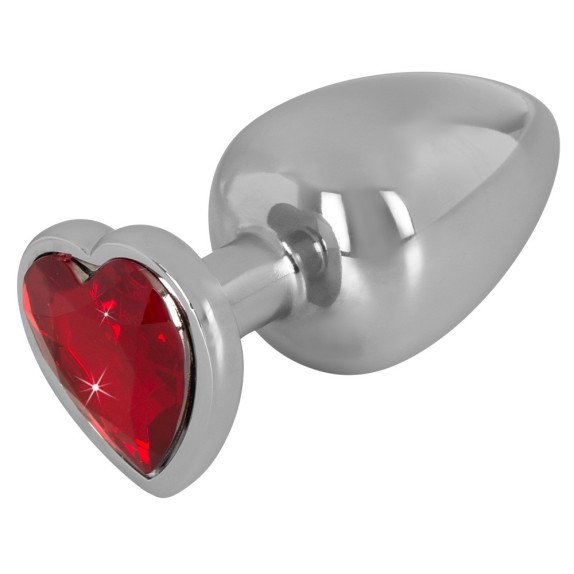 TAPPI ANALI CON GIOIELLO A CUORE SEX TOY IN ALLUMINIO
