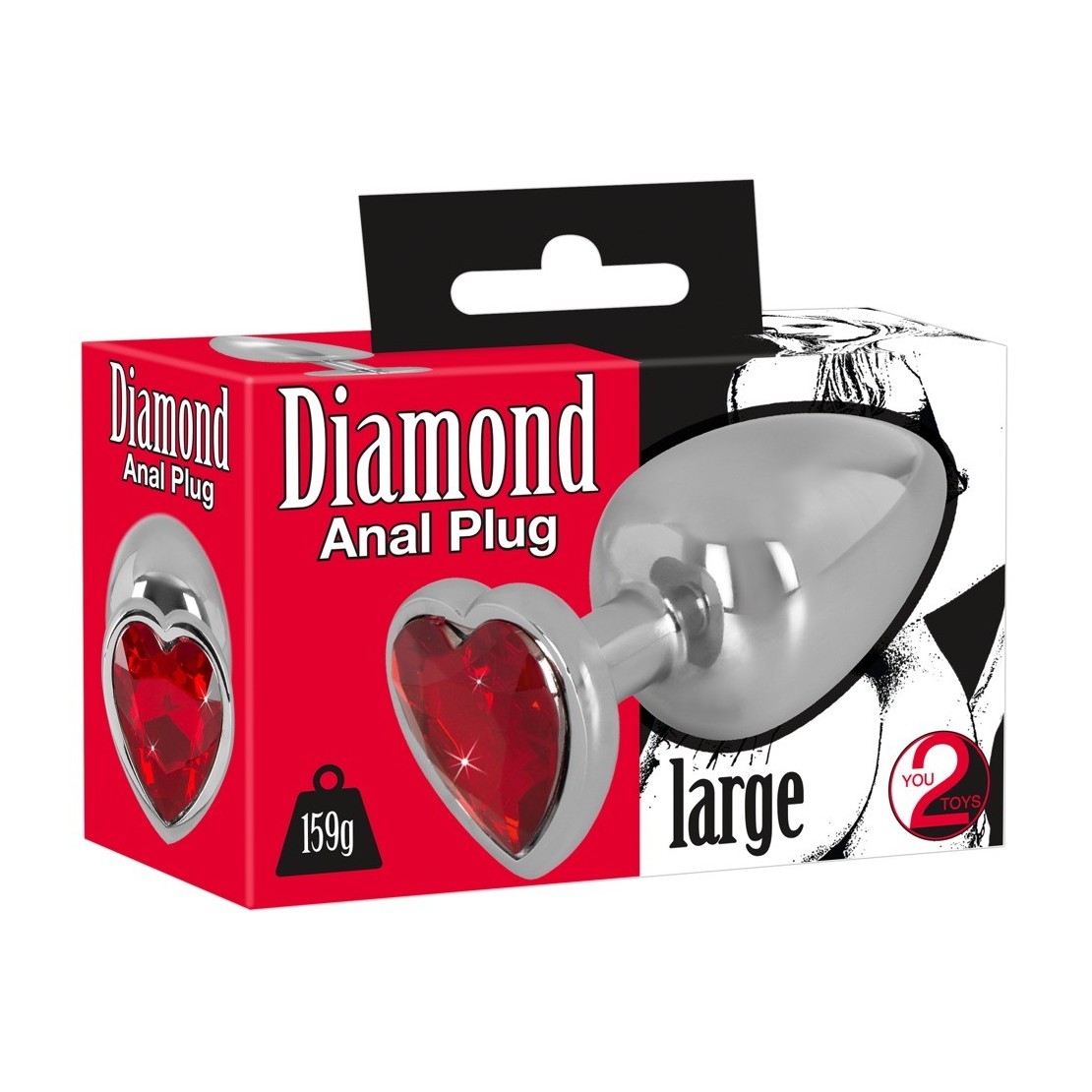 TAPPI ANALI CON GIOIELLO A CUORE SEX TOY IN ALLUMINIO
