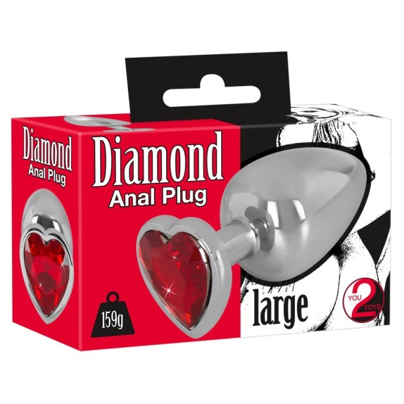 TAPPI ANALI CON GIOIELLO A CUORE SEX TOY IN ALLUMINIO