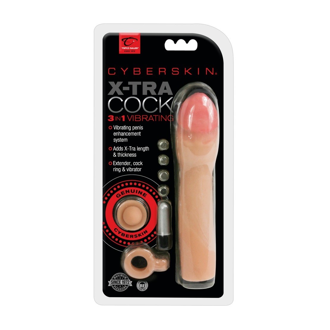 PROLUNGA FALLICA VIBRANTE PER PENE SEX TOY 21 CM.