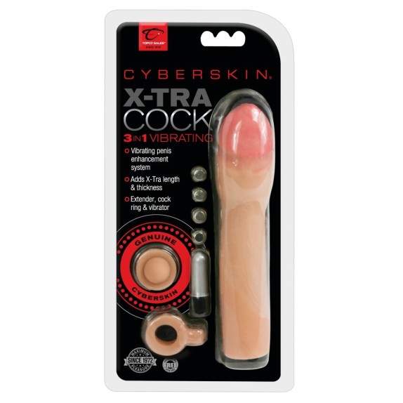 PROLUNGA FALLICA VIBRANTE PER PENE SEX TOY 21 CM.