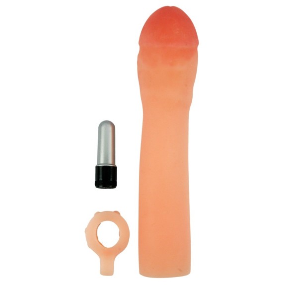 PROLUNGA FALLICA VIBRANTE PER PENE SEX TOY 21 CM.