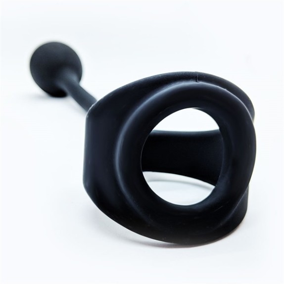 ANELLO FALLICO CON PLUG ANALE AUTOVIBRANTE SEX TOY IN SILICONE