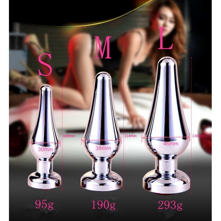 TAPPI ANALI IN ALLUMINIO CON GIOIELLO SEX TOYS VARIE MISURE 2