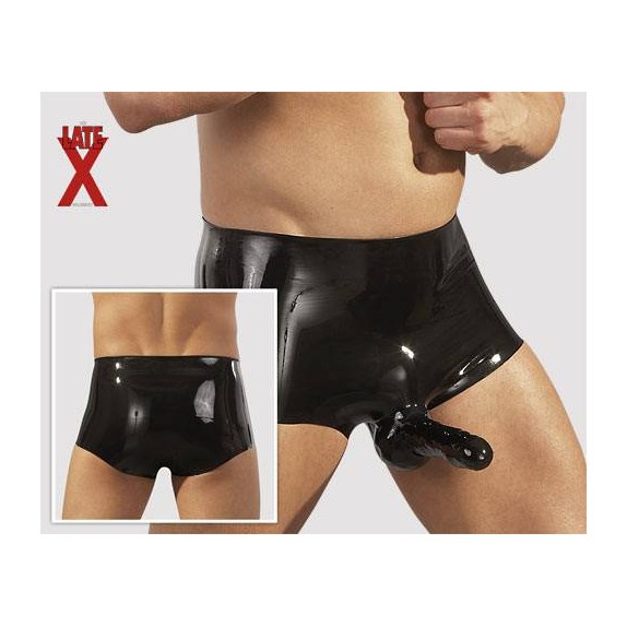 BOXER PER UOMO IN LATEX CON GUAINA DOVE INSERIRE IL PENE