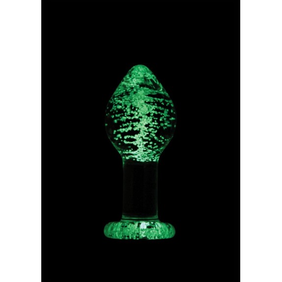 TAPPO ANALE IN VETRO FLUORESCENTE SEX TOY VARIE MISURE