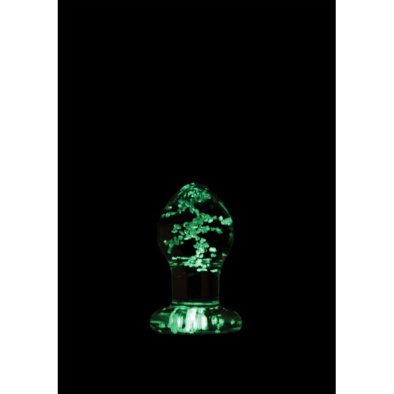 TAPPO ANALE IN VETRO FLUORESCENTE SEX TOY VARIE MISURE