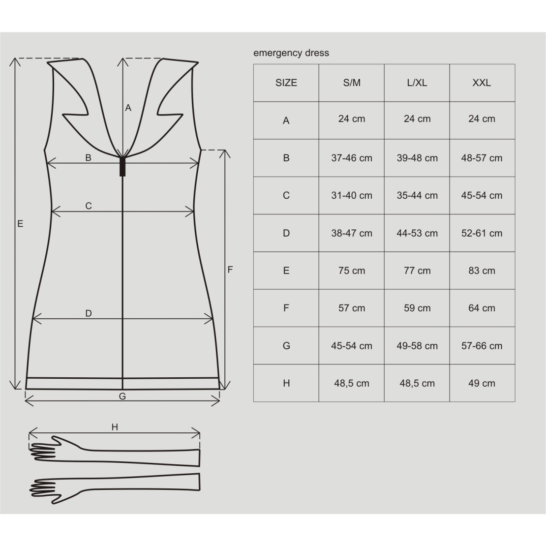COSTUME INFERMIERA SEXY CON STETOSCOPIO EMERGENCY DRESS