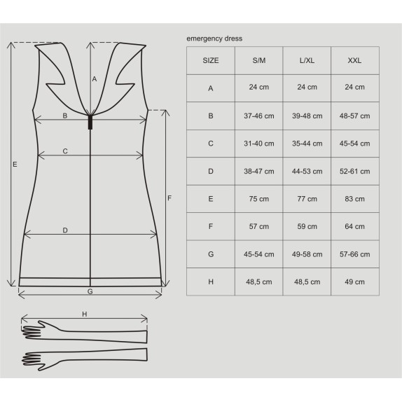 COSTUME INFERMIERA SEXY CON STETOSCOPIO EMERGENCY DRESS