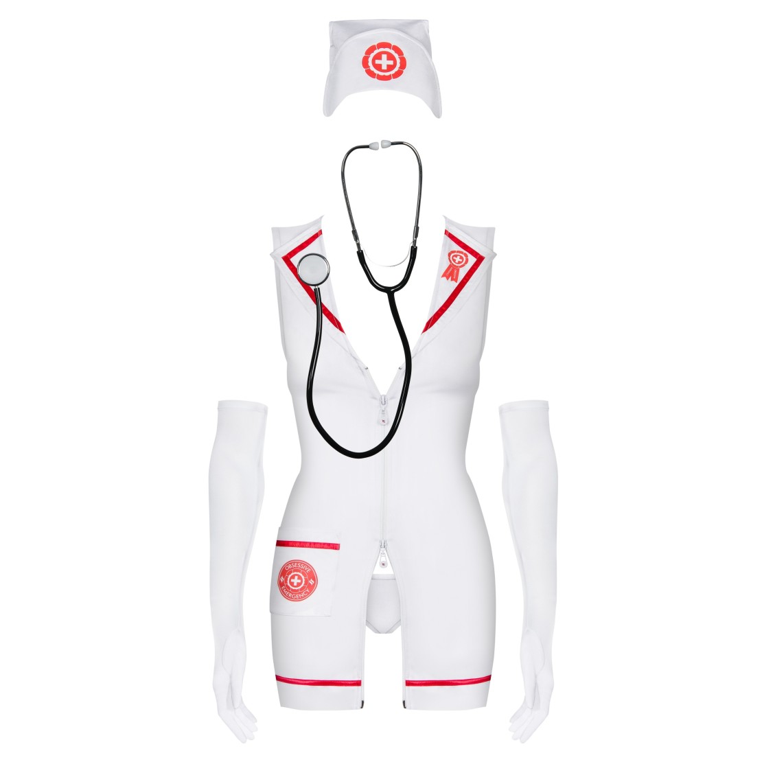 COSTUME INFERMIERA SEXY CON STETOSCOPIO EMERGENCY DRESS