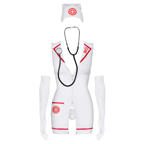COSTUME INFERMIERA SEXY CON STETOSCOPIO EMERGENCY DRESS