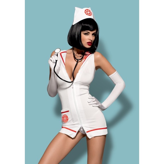 COSTUME INFERMIERA SEXY CON STETOSCOPIO EMERGENCY DRESS
